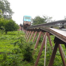 ケーブルカーがやってくるところ