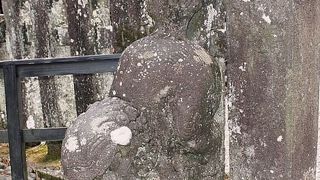 陽明門へ向かう石段を上がった左右の石柵にあります