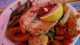 屋台で食事しました