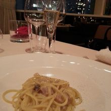 この、カラスミのパスタは秀逸