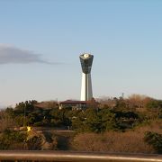 広い海沿いの公園