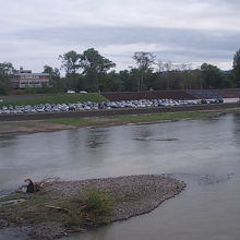 橋から望む石狩川の景観