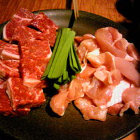 牛ロースと朝引き鶏