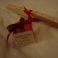 ウェルカムチョコ　「BONIVA」のチョコでした