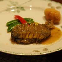 鮑はステーキで頂きました〜絶品！