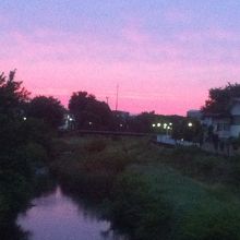 夕暮れがキレイです。