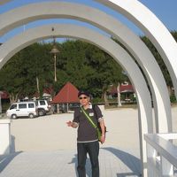 浜辺からホテルを！