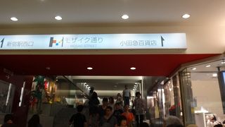 改札口に向かう抜け道にも使えますが、　雨意味観光道路です。