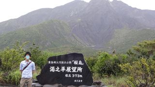 大溶岩原が面前に広がります。