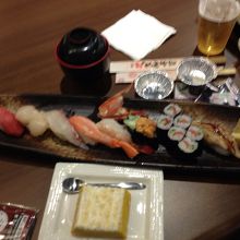 上にぎり、デザート付き