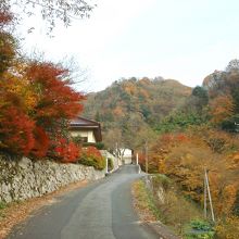 庭園に向かう道