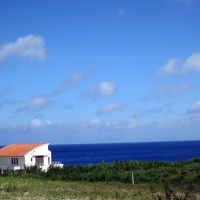 宿の入口からの景色