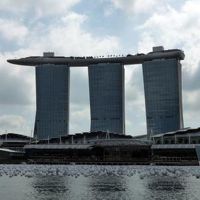 シンガポールリバークルーズからのマリーナベイサンズ