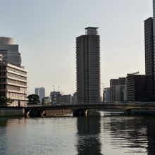 田蓑橋からみる堂島川の風景