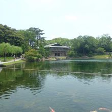 池越しに観仙楼