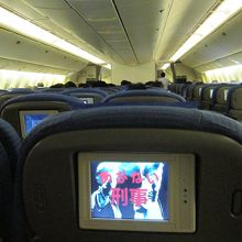 復路のANA機内、機内エンターテイメント