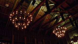 ランプの灯りでお食事