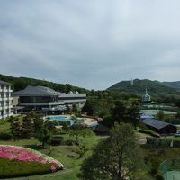 ゴルフ場・テニスコートなどリゾートホテルの典型、夕日が綺麗