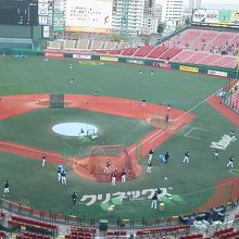 最上席（プレミアムラウンジ）からの眺め