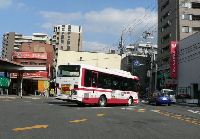 京阪バスのターミナルにもなっている大和田駅（おおわだえき）