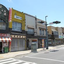 石岡の看板建築群の街並風景