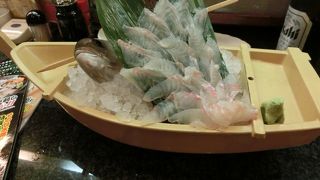 仙台国分町で鯛の活き造りを食する