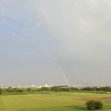 豪雨の後の虹