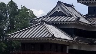 東側には辰巳附櫓と月見櫓が連結された、連結複合式の天守