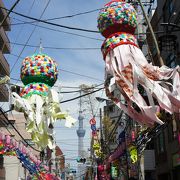 正面にちょうどスカイツリーが見えて、素晴らしいロケーション