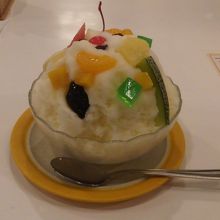 横から見ると単なる大きいカキ氷