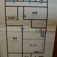 山小屋の案内図