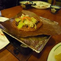 朝食の朴葉味噌