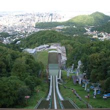 ジャンプ台を見下ろす。