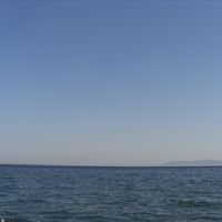 プライベートビーチからのエーゲ海。真っ青です。