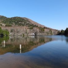 4月半ば、湯元温泉側の景色