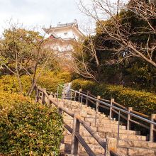この山の上に水軍城があります
