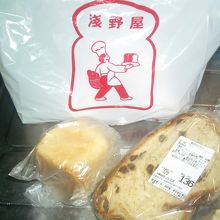 購入したパン。