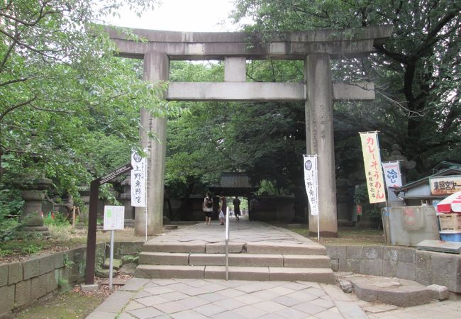 上野公園から明神型の大石鳥居を入ります