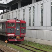 新幹線としなの鉄道の駅が隣り合わせのターミナル駅