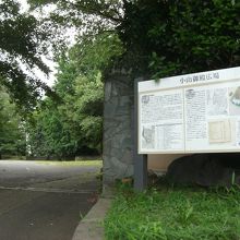 祇園城通り沿いに解説あり