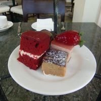 ケーキのお皿のアップ