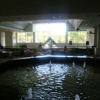 ロビー内に噴水がある