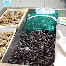 牡蠣とムール貝がいっぱい