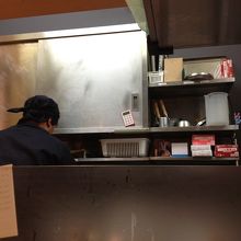 目の前で調理されます