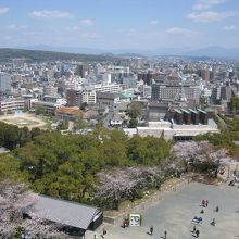 天守閣からの眺め。