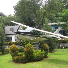 庭の展示物