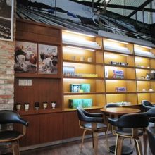 列車の模型が並んでいます。