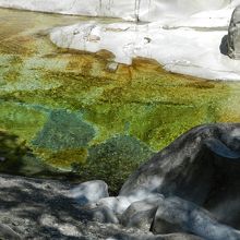 流れる水の透明度は抜群！