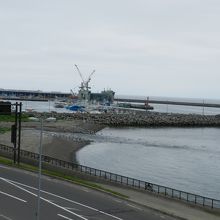 展望台から見た羅臼港