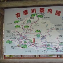 古座川の観光案内地図、一年を通して遊べます
